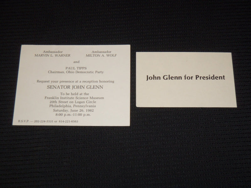 1980'S JOHN GLENN POLITICAL CARDS LOT OF 2 - J 9540