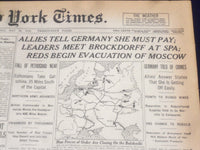 1919 MAY 24 NEW YORK TIMES - ALLIES TELL GERMANY SHE MUST PAY - NT 9259