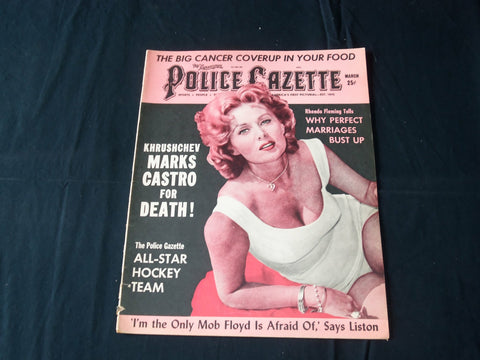 1962 MARCH THE NATIONAL POLICE GAZETTE MAGAZINE - RHONDA FLEMING - B 5712