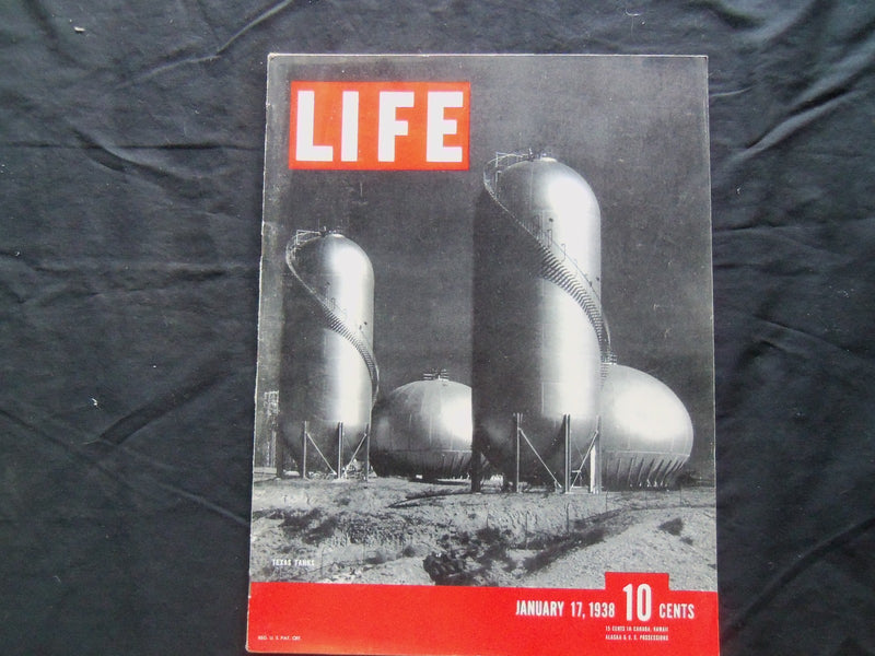 1938 JANUARY 17 LIFE MAGAZINE - TEXAS TANKS - L 61