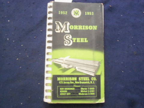 1952-1953 MORRISON STEEL CATALOG - NEW BRUNSWICK, NJ - J 9787