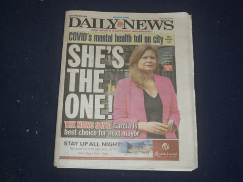 2021 MAY 16 NEW YORK DAILY NEWS NEWSPAPER -ENDORSES KATHRYN GARCIA FOR NYC MAYOR