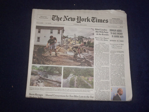 2023 JULY 11 NEW YORK TIMES - ERDOGAN AGREES TO BACK SWEDEN IN JOINING NATO