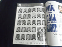 1998 NOVEMBER 21 FOOTBALL PROGRAM - UNIVERSITY OF NOTRE DAME VS LSU - SP 1213K