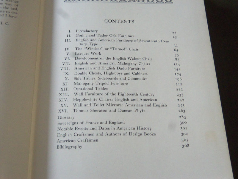 1929 ENGLISH & AMERICAN FURNITURE BY HERBERT CESCINSKY & GEORGE HUNTER - KD 3920