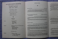 1970-1974 FREDERICK COUNTY SYMPHONY SOCIETY PROGRAM-BALTIMORE- LOT OF 8 - K 3120
