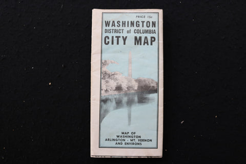 1942 WASHINGTON DISTRICT OF COLUMBIA CITY MAP - FOLD-OUT - K 2216