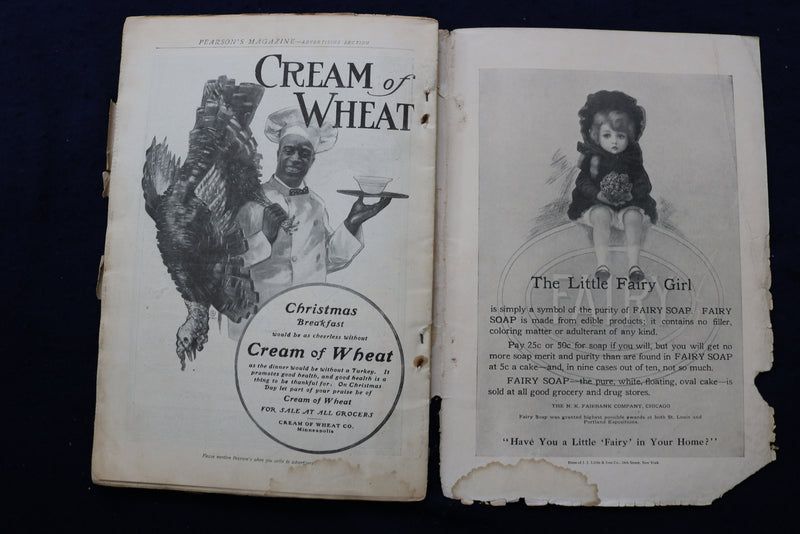 1909 DECEMBER PEARSON'S MAGAZINE - NICE STORIES, ADS & ILLUSTRATIONS - K 754