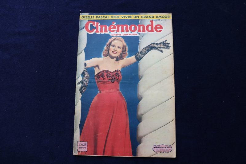 1949 JUNE 27 CINEMONDE MAGAZINE - VIRGINIA MAYO COVER - E 23937