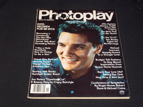 1977 NOVEMBER PHOTOPLAY MAGAZINE - ELVIS PRESLEY FRONT COVER - E 3490