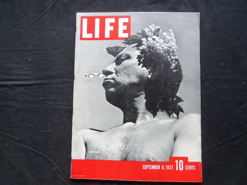 1937 SEPTEMBER 6 LIFE MAGAZINE - HARPO MARX - L 42