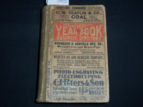 1903 MASSACHUSETTS YEAR BOOK AND BUSINESS DIRECTORY NO. 8 - KD 4502C
