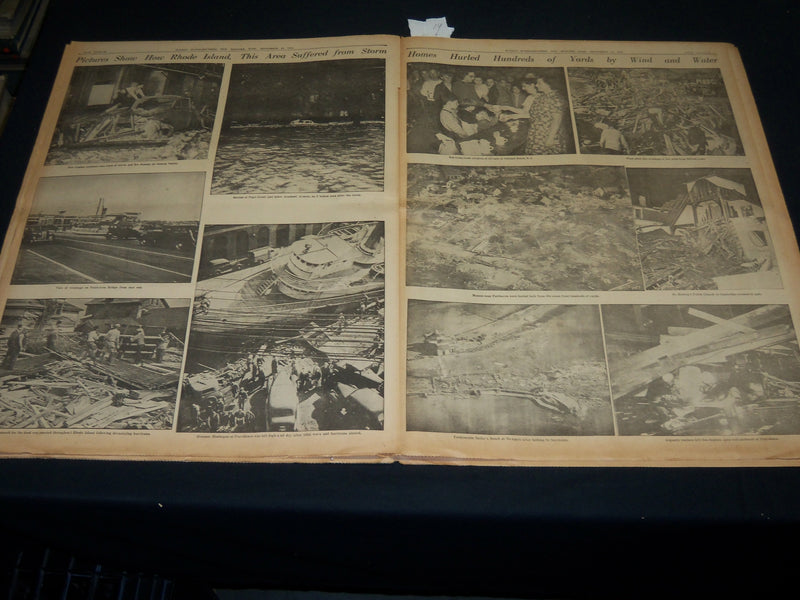1938 SEPT 25 NEW BEDFORD STANDARD TIMES NEWSPAPER - TRAFFIC TO STORM - NT 8913