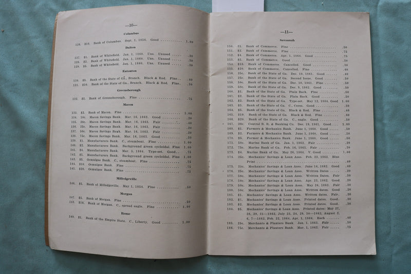 1929 D. C. WISMER PAPER MONEY ISSUED IN U.S. PRICE LIST -SOFTCOVER BOOK - K 3307