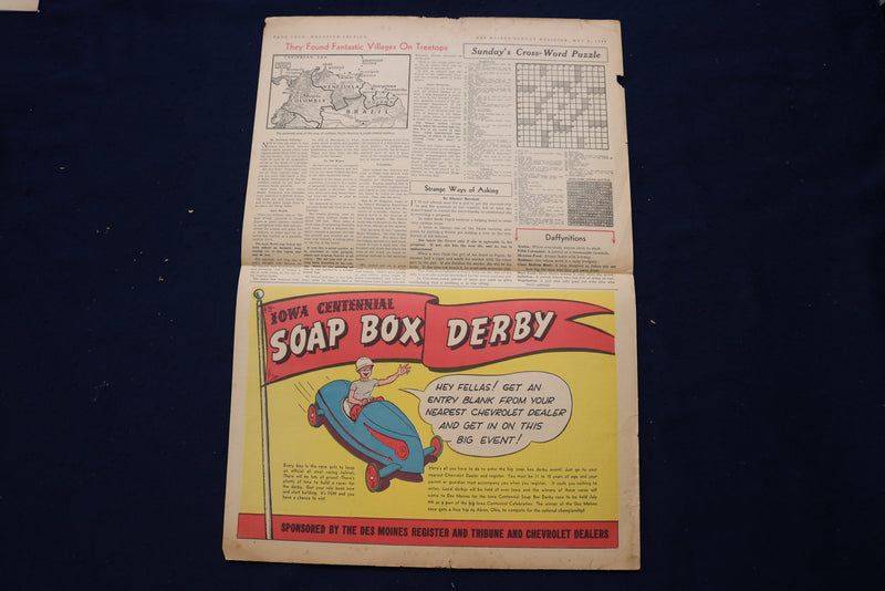 1946 MAY 5 DES MOINES SUNDAY REGISTER MAGAZINE - CARY GRANT COVER - E 23175