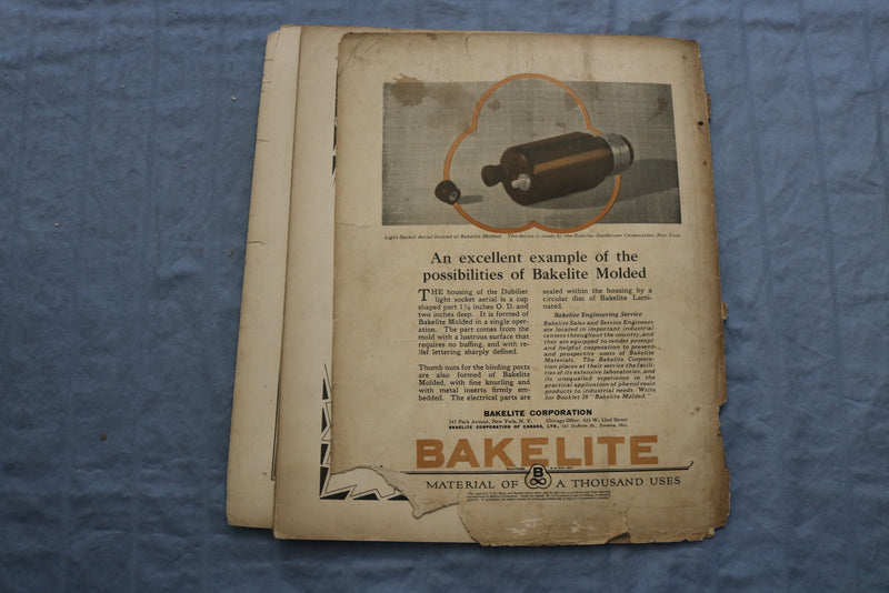 1928 FEBRUARY RADIO ENGINEERING MAGAZINE - BATTERY SET COVER - ST 1766Z