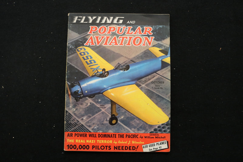 1940 OCTOBER FLYING AND POPULAR AVIATION MAGAZINE - E 10908