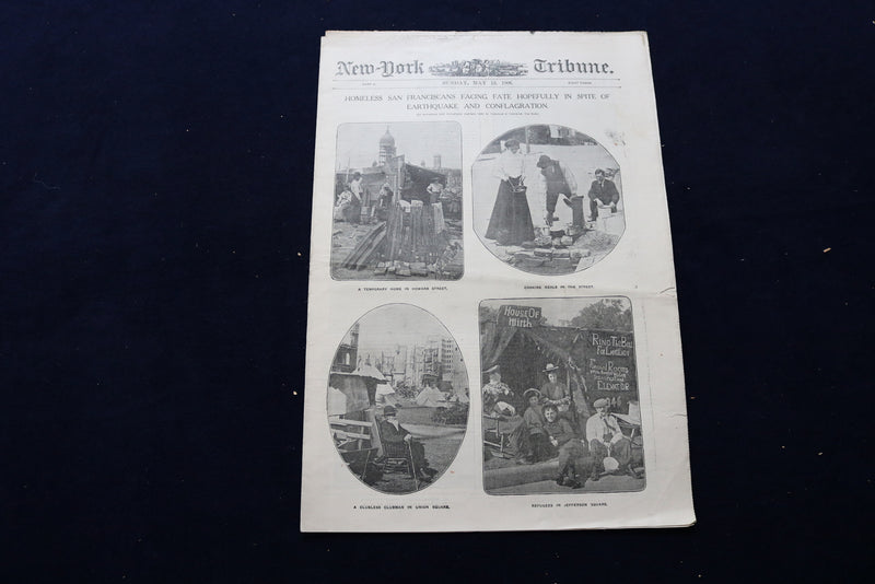 1906 MAY 13 NEW-YORK TRIBUNE PHOTO SECTION - SAN FRANCISCO EARTHQUAKE - NP 8884