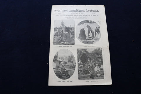 1906 MAY 13 NEW-YORK TRIBUNE PHOTO SECTION - SAN FRANCISCO EARTHQUAKE - NP 8884