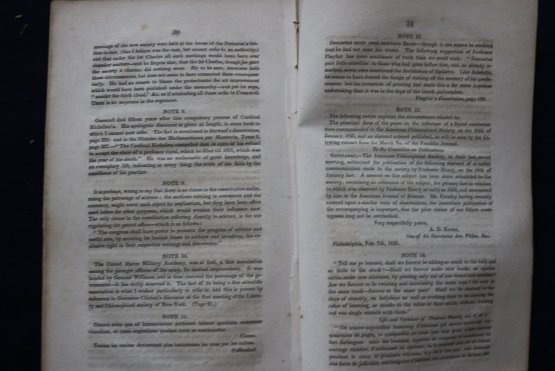 1838 ALBARY INSTITUTE ANNUAL ADDRESS SOFTCOVER BOOKLET - K 937