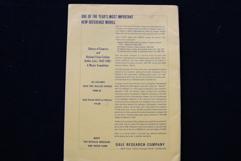 1969 THE LIBRARY QUARTERLY SOFTCOVER BOOKS - LOT OF 2 -UNIV OF CHI. PRESS-K 2240
