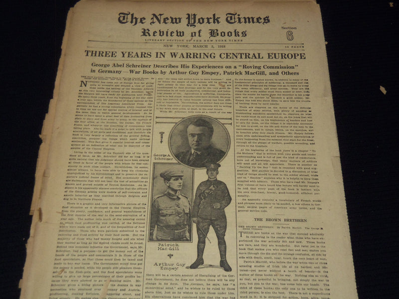 1917-1918 NEW YORK TIMES NEWSPAPER BOOK REVIEW SECTIONS LOT OF 20 - O 3221E