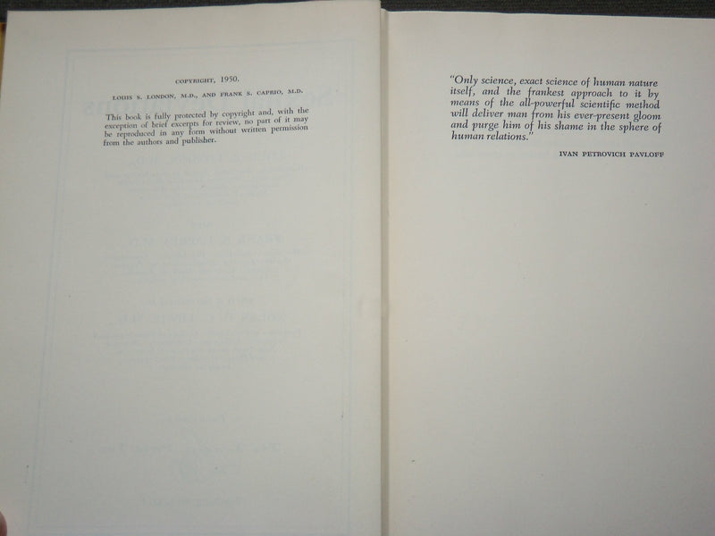 1950 SEXUAL DEVIATIONS A PSYCHODYNAMIC APPROACH BOOK BY LOUIS LONDON - KD 6198