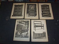 1900S MOBILIER PLATES (BRETON) LOT OF 33 FRENCH CAPTIONS - II 1918
