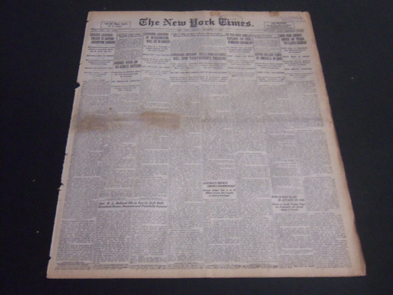 1920 DECEMBER 6 NEW YORK TIMES - GREEKS VOTE-ON EX-KING'S RETURN - NT 6756