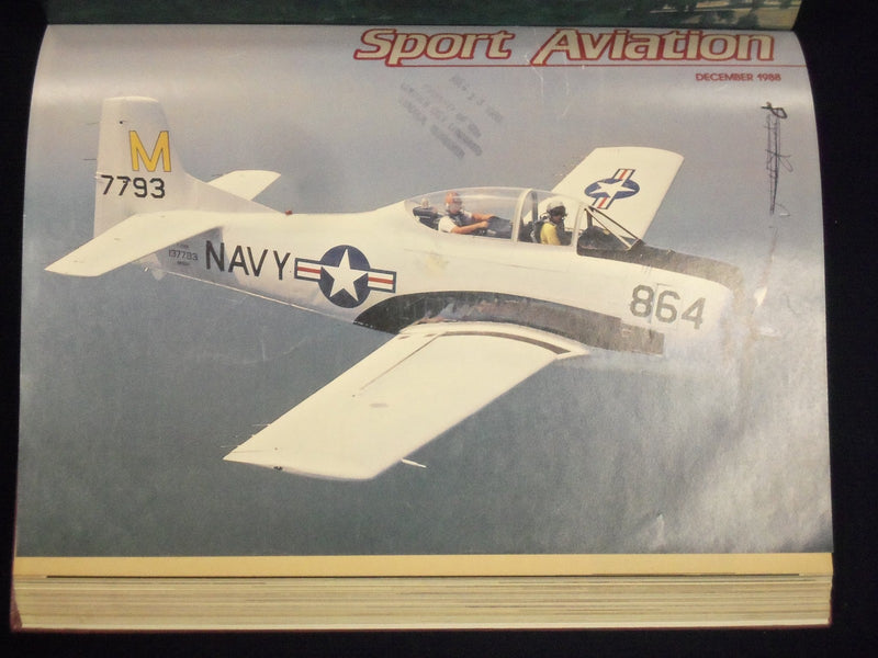 1988 JAN - 1989 MAR SPORT AVIATION MAGAZINE BOUND VOLUME - NICE PHOTOS - KD 3087