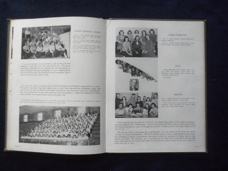 1951 PIERIAN RICHMOND HIGH SCHOOL YEARBOOK - RICHMOND, INDIANA - YB 1926N