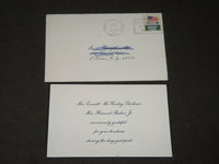 1969 MRS. EVERETT DIRKSEN & MRS. HOWARD BAKER THANK YOU CARD & ENVELOPE - AP 596