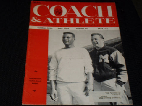 1965 MAY COACH & ATHLETE MAGAZINE - DON CANHAM & KENT BERNARD UM - E 3082