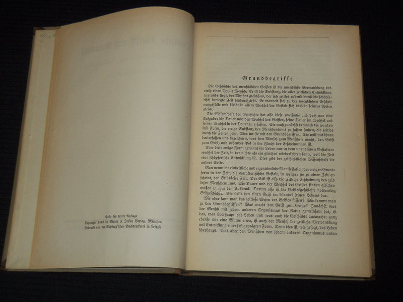 1922 DEUTSCHE KLASSIK UND ROMANTIK BOOK BY FRITZ STRICH - GERMAN - KD 7863