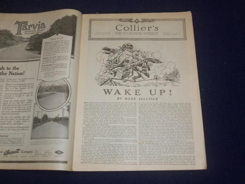 1918 MARCH 2 COLLIER'S MAGAZINE - WAKE UP! BY MARK SULLIVAN - ST 6727