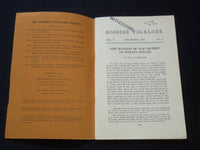 1946-1948 HOOSIER FOLKLORE MAGAZINE LOT OF 2 ISSUES - INDIANA - J 7245