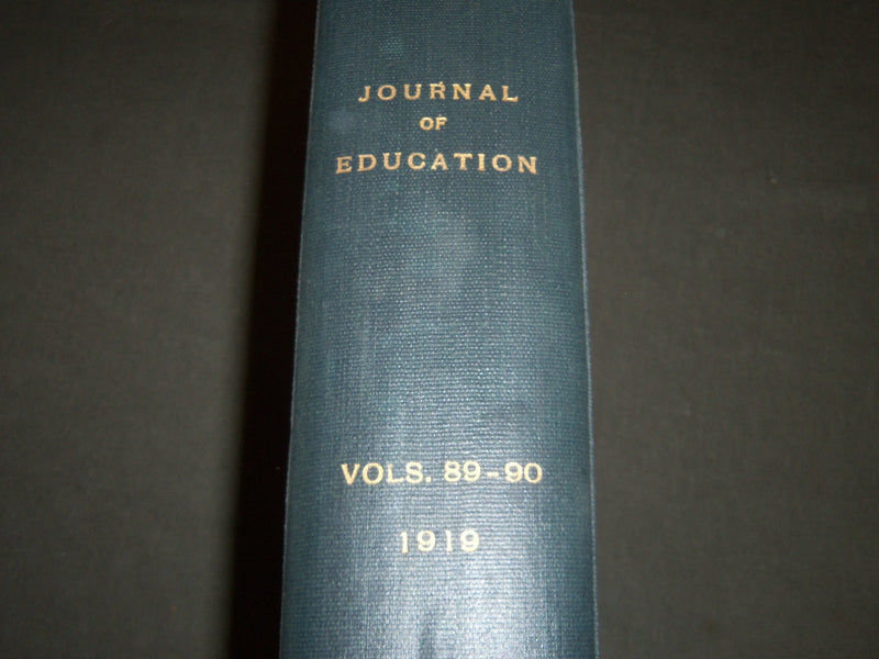 1919 JANUARY-DECEMBER JOURNAL OF EDUCATION BOUND VOLUME - COMPLETE YEAR - R 888