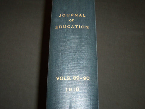 1919 JANUARY-DECEMBER JOURNAL OF EDUCATION BOUND VOLUME - COMPLETE YEAR - R 888