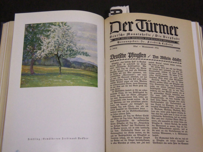 1931-1932 DER TURMER DR. FRIEDRICH CASTELLE VOLUME NO. 2 - 6 ISSSUES - KD 1522F
