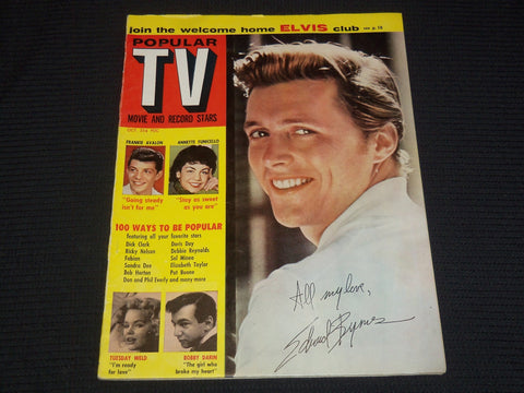 1959 OCTOBER TV MOVIE AND RECORD STARS MAGAZINE - EDD BYRNES COVER - E 16239