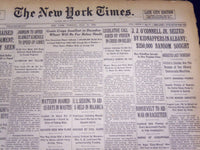 1933 JULY 11 NEW YORK TIMES - J. J. O'CONNELL JR. KIDNAPPED - NT 3868