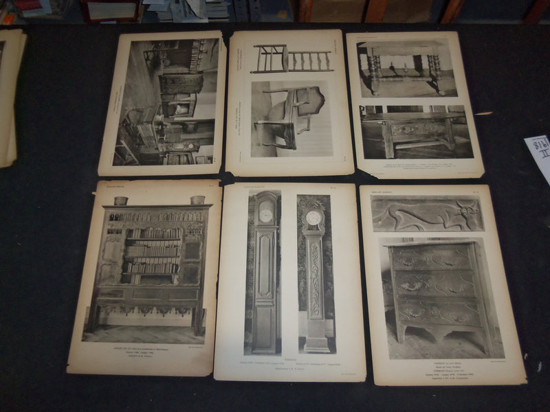 1900S MOBILIER PLATES (BRETON) LOT OF 33 FRENCH CAPTIONS - II 1918