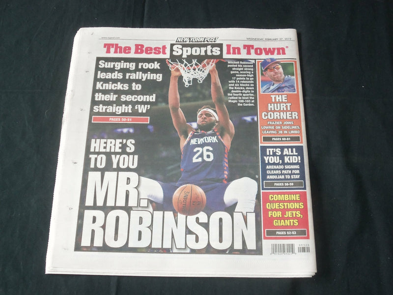 2019 FEBRUARY 27 NEW YORK POST NEWSPAPER - DE BLASIO SHUTS DOWN SCHOOL PROGRAM
