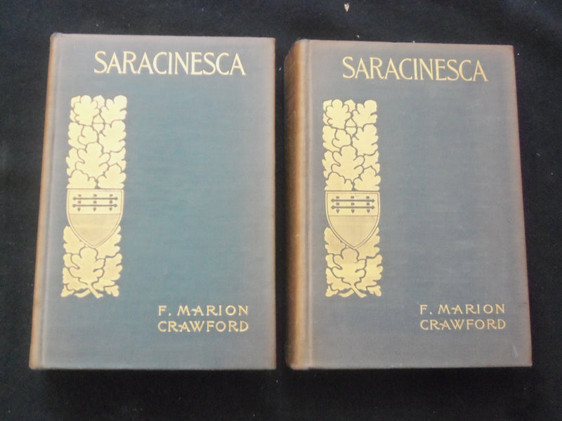 1899 SARACINESCA HARDCOVER BOOKS BY F. MARION CRAWFORD - 2 VOLUMES - KD 9277