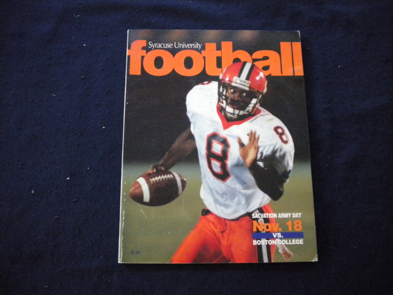 19895 NOVEMBER 18 FOOTBALL PROGRAM - SYRACUSE UNIV VS BOSTON COLLEGE - SP 3624R