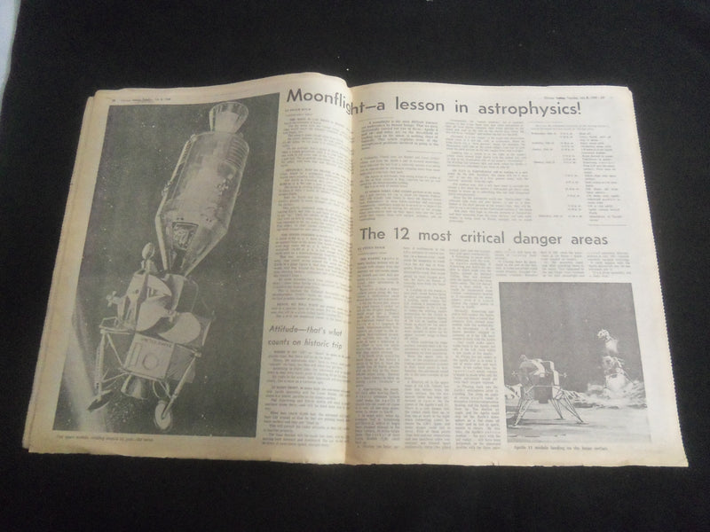 1969 JULY 8 CHICAGO AMERICAN TODAY NEWSPAPER- MOON TRIP PROBLEMS/PERILS- NP 5834
