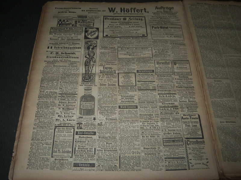 1901 JULY 3-AUGUST 31 HAMBURGER NACHRICHTEN GERMAN NEWSPAPER LOT - BV 163
