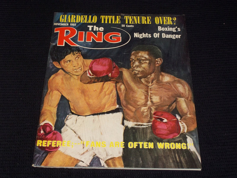 1965 NOVEMBER THE RING MAGAZINE - JOEY & TIGER BOXING COVER - E 3325