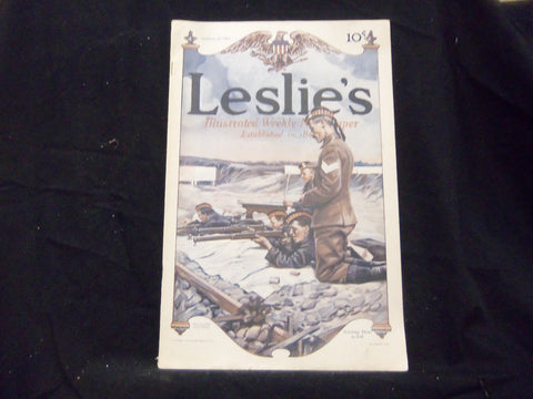 1915 JANUARY 21 LESLIE'S WEEKLY MAGAZINE - TEACHING THEM TO KILL - ST 1308