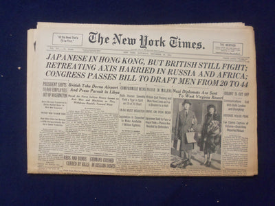 1941 DEC 20 NEW YORK TIMES - JAPANESE IN HONG KONG, BRITISH STILL FIGHT- NP 6485